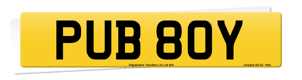 Registration number PUB 80Y